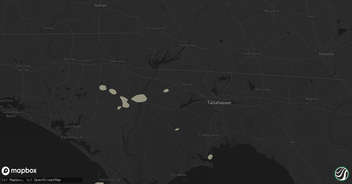 Hail map in Quincy, FL on June 30, 2026