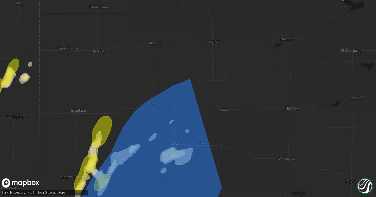 Hail map in Rexford, KS on June 30, 2026
