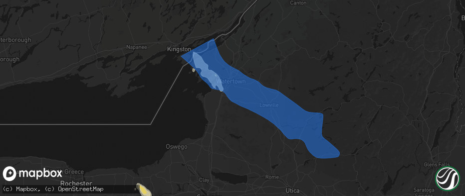 Hail map in Rodman, NY on June 30, 2026
