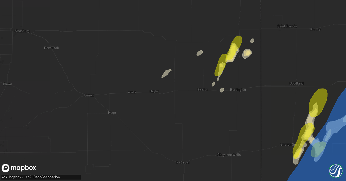 Hail map in Seibert, CO on June 30, 2026
