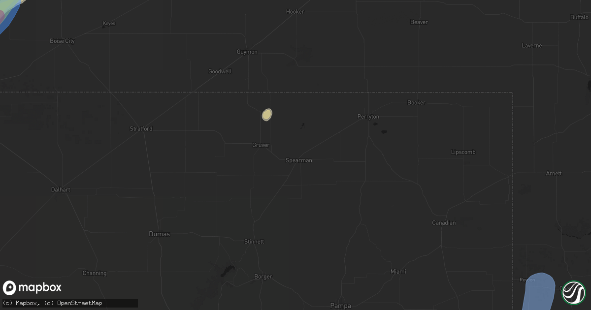 Hail map in Spearman, TX on June 30, 2026