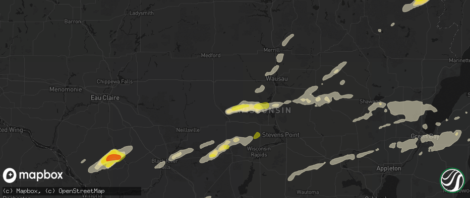 Hail map in Stratford, WI on June 30, 2026