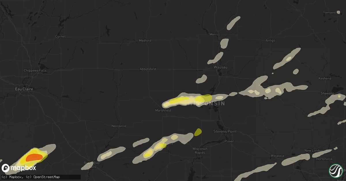 Hail map in Stratford, WI on June 30, 2026