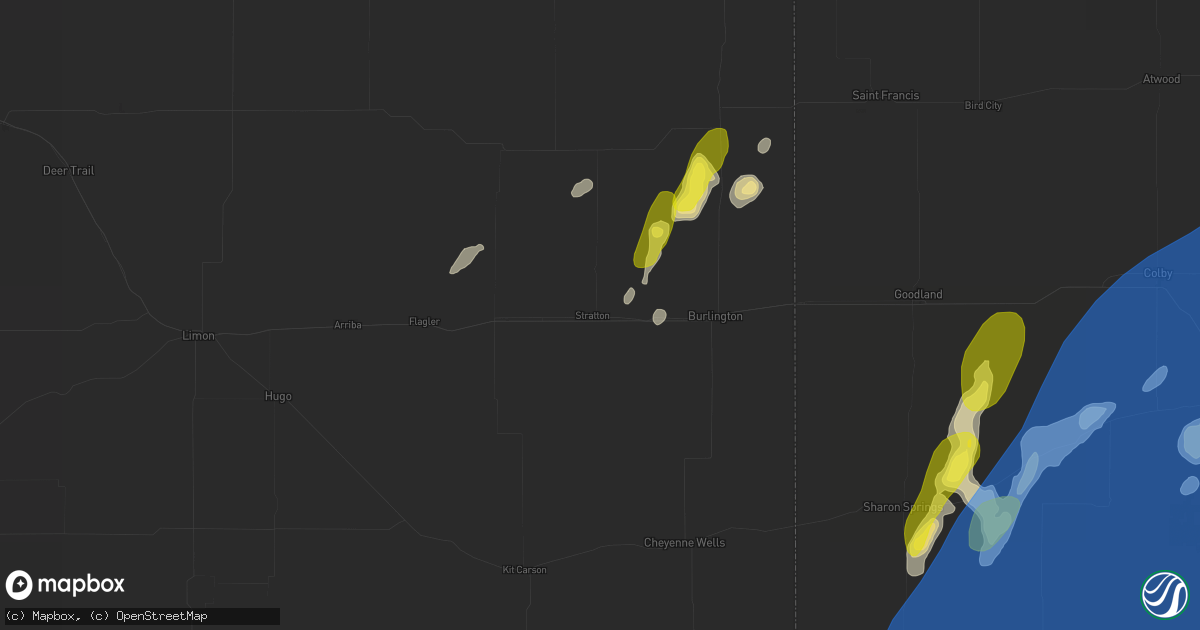 Hail map in Stratton, CO on June 30, 2026