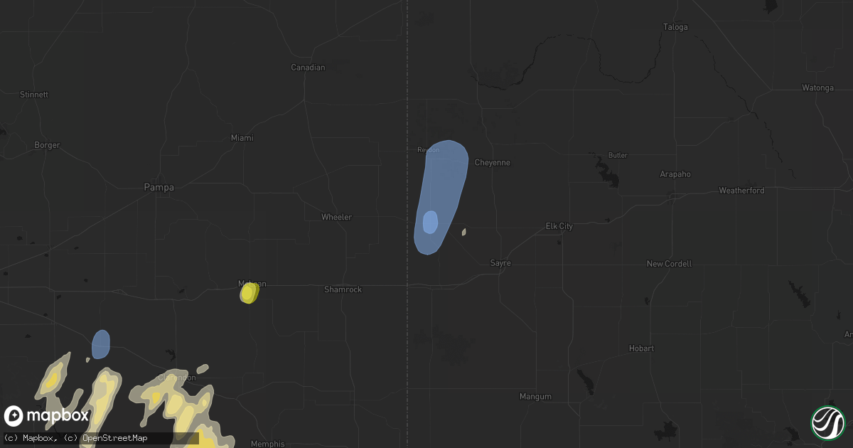 Hail map in Sweetwater, OK on June 30, 2026