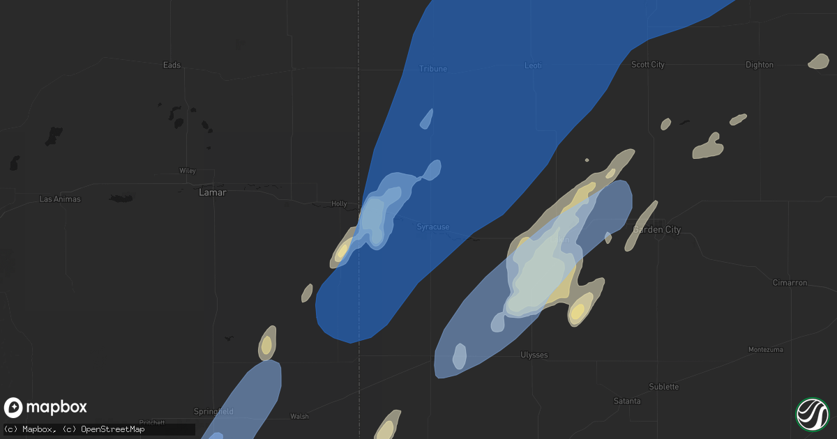 Hail map in Syracuse, KS on June 30, 2026