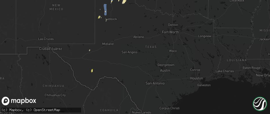 Hail map in Texas on June 30, 2026