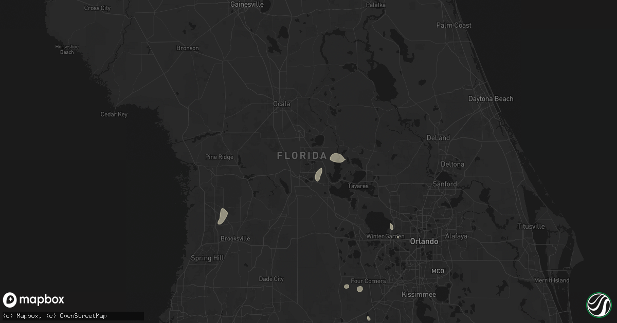 Hail map in The Villages, FL on June 30, 2026