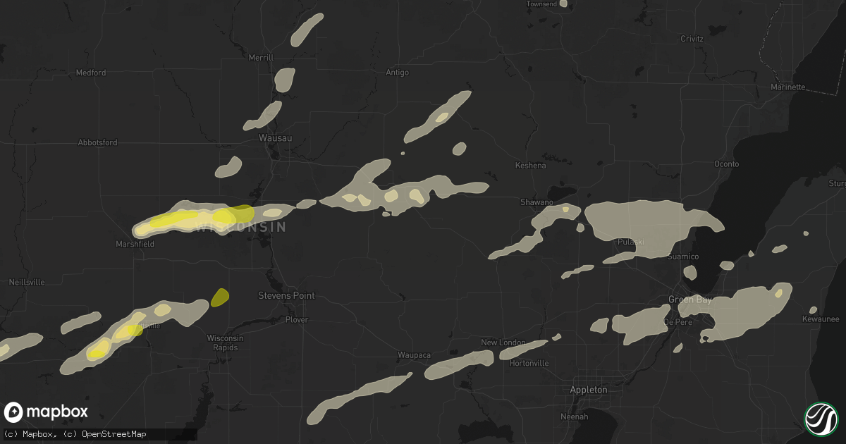 Hail map in Tigerton, WI on June 30, 2026