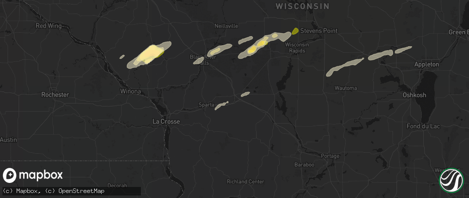 Hail map in Tomah, WI on June 30, 2026
