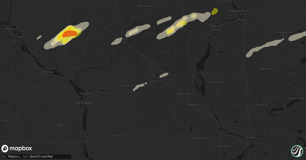 Hail map in Tomah, WI on June 30, 2026