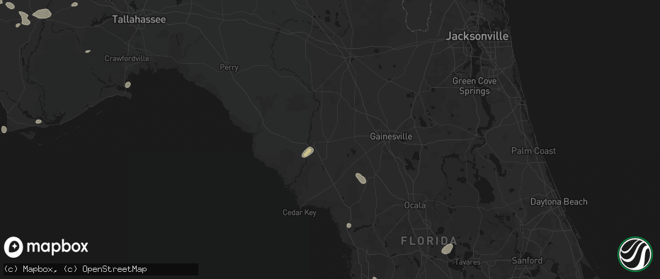 Hail map in Trenton, FL on June 30, 2026