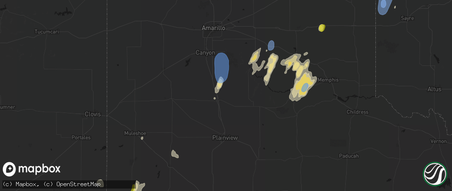 Hail map in Tulia, TX on June 30, 2026