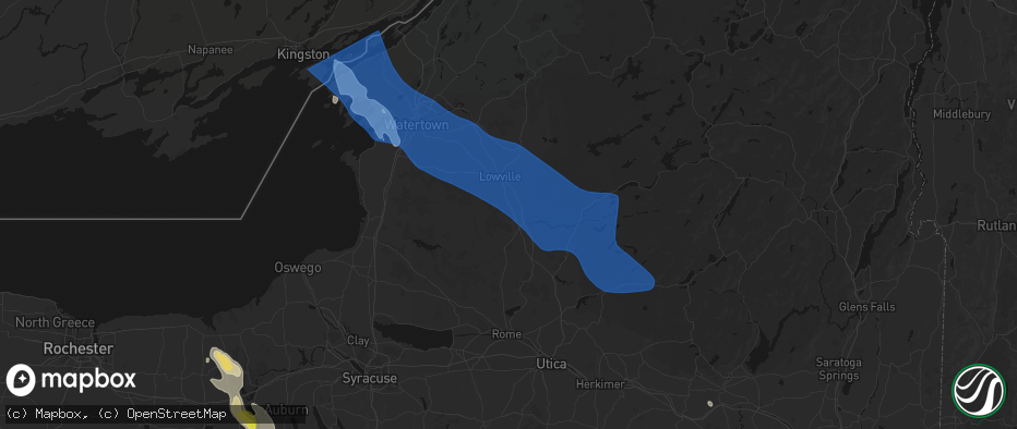 Hail map in Turin, NY on June 30, 2026
