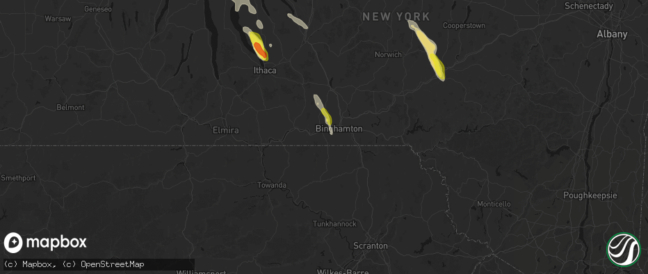 Hail map in Vestal, NY on June 30, 2026