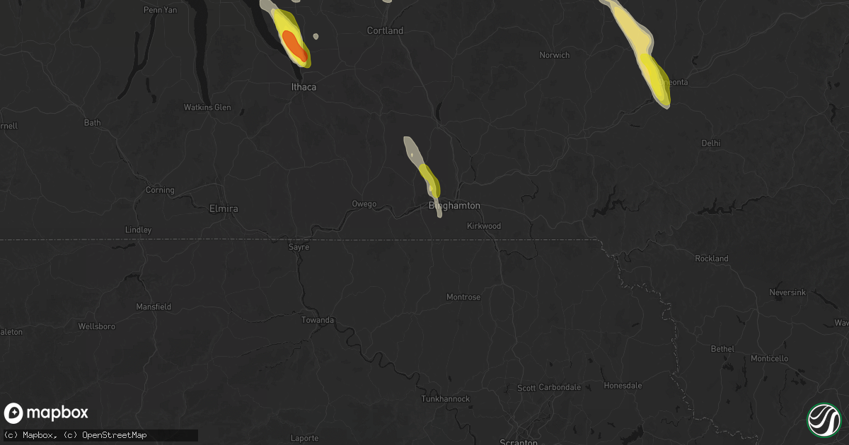Hail map in Vestal, NY on June 30, 2026