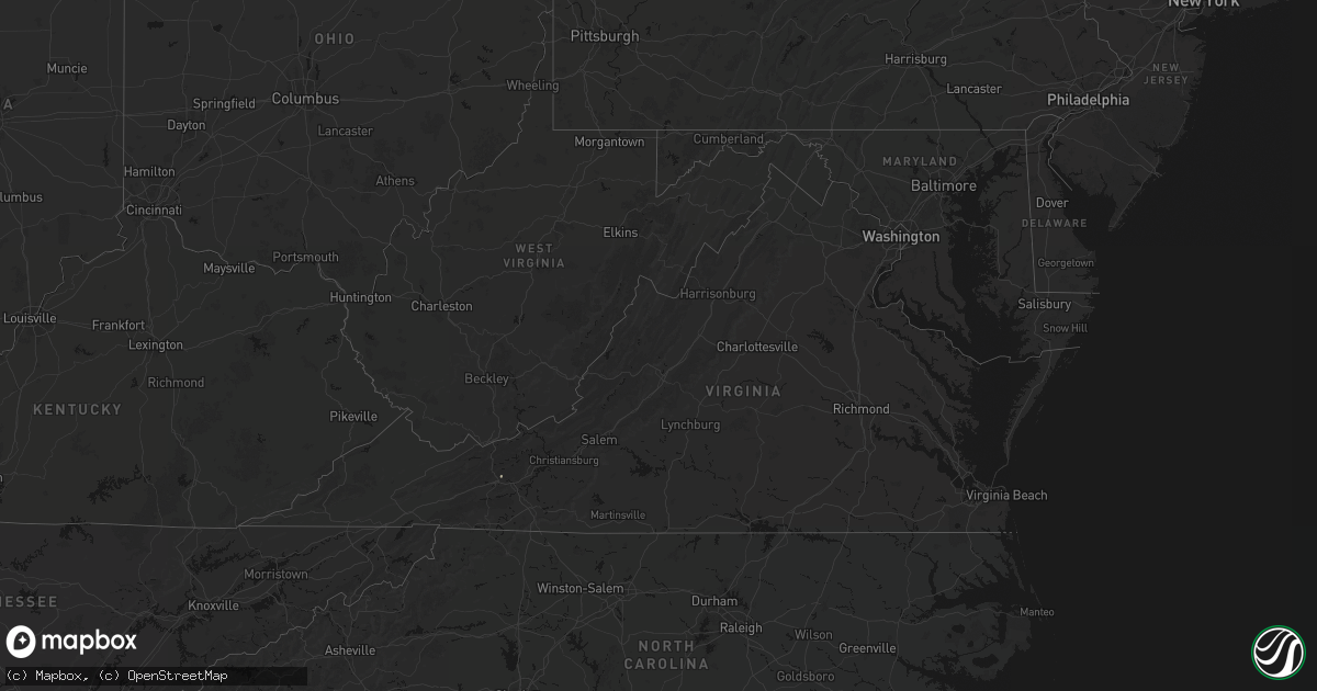 Hail map in Virginia on June 30, 2026
