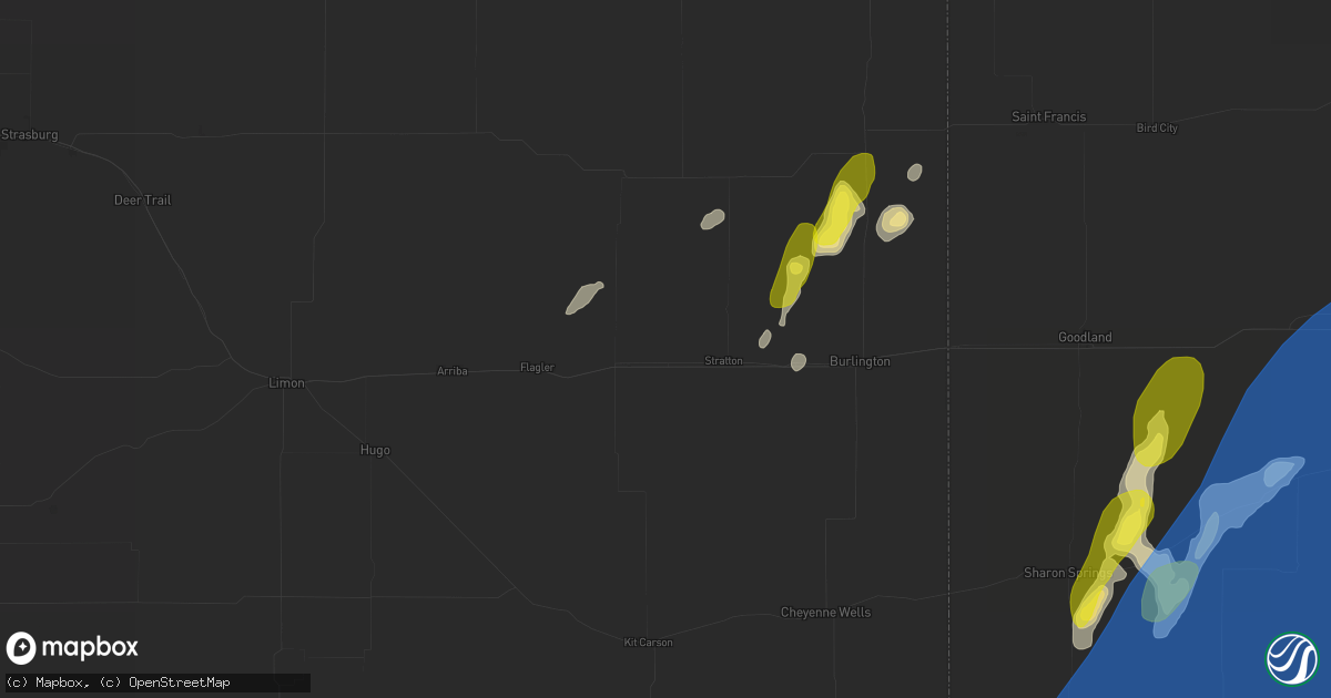 Hail map in Vona, CO on June 30, 2026