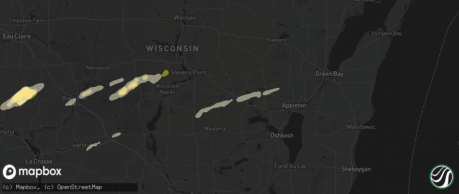 Hail map in Waupaca, WI on June 30, 2026