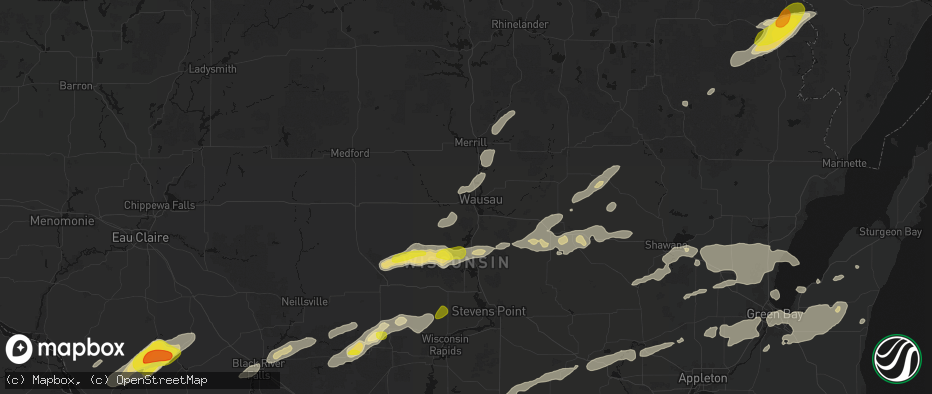 Hail map in Wausau, WI on June 30, 2026