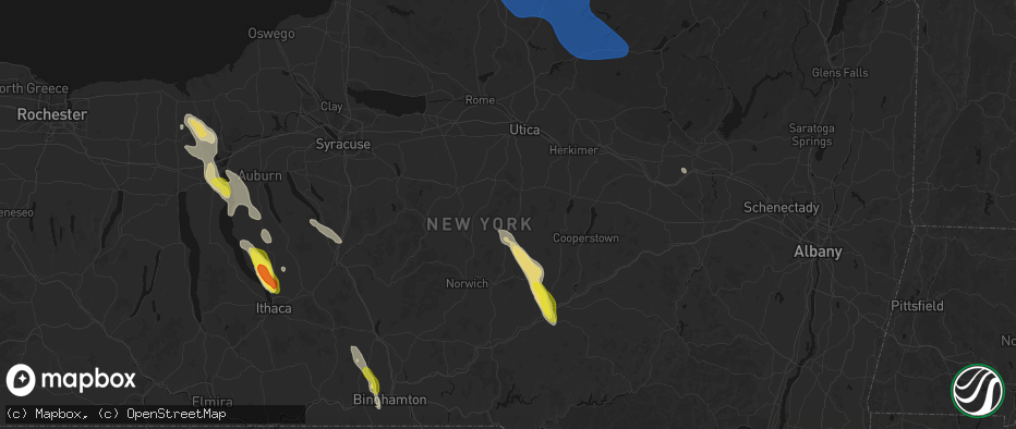Hail map in West Edmeston, NY on June 30, 2026