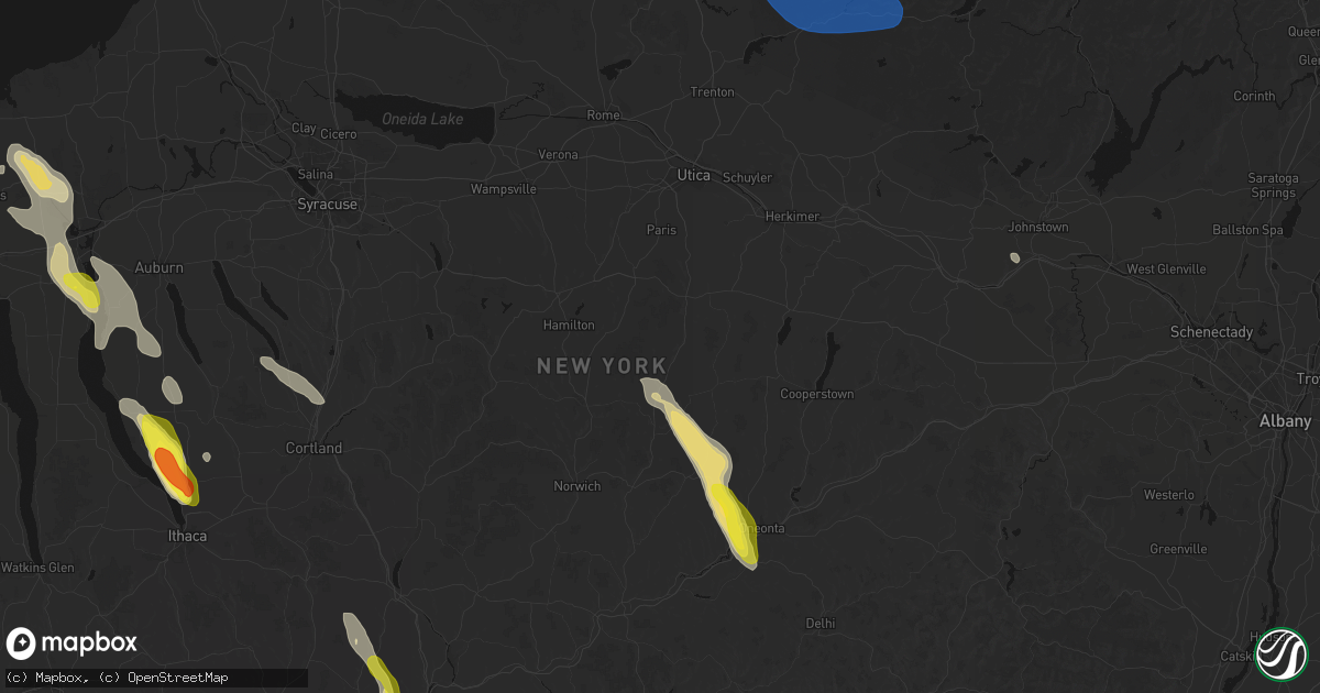 Hail map in West Edmeston, NY on June 30, 2026