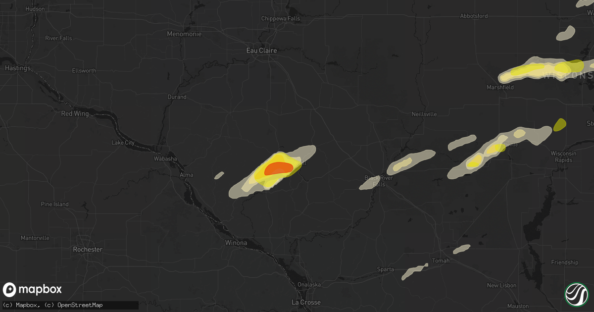 Hail map in Whitehall, WI on June 30, 2026