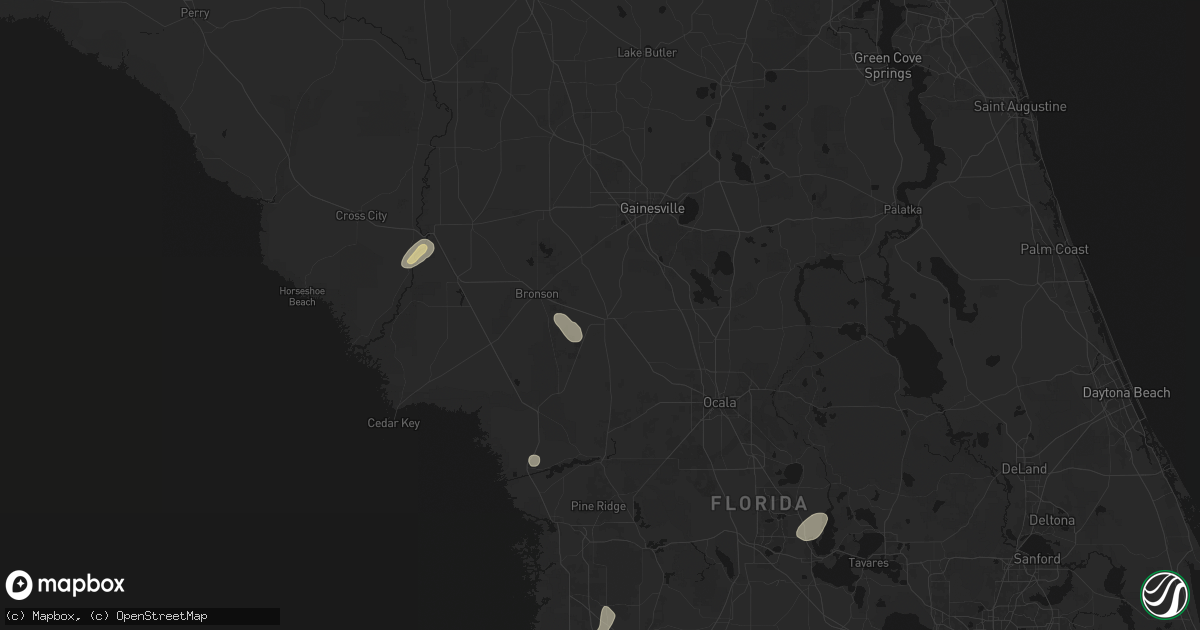 Hail map in Williston, FL on June 30, 2026