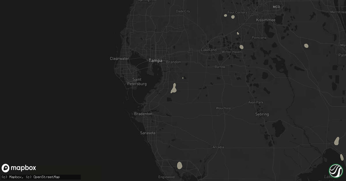 Hail map in Wimauma, FL on June 30, 2026