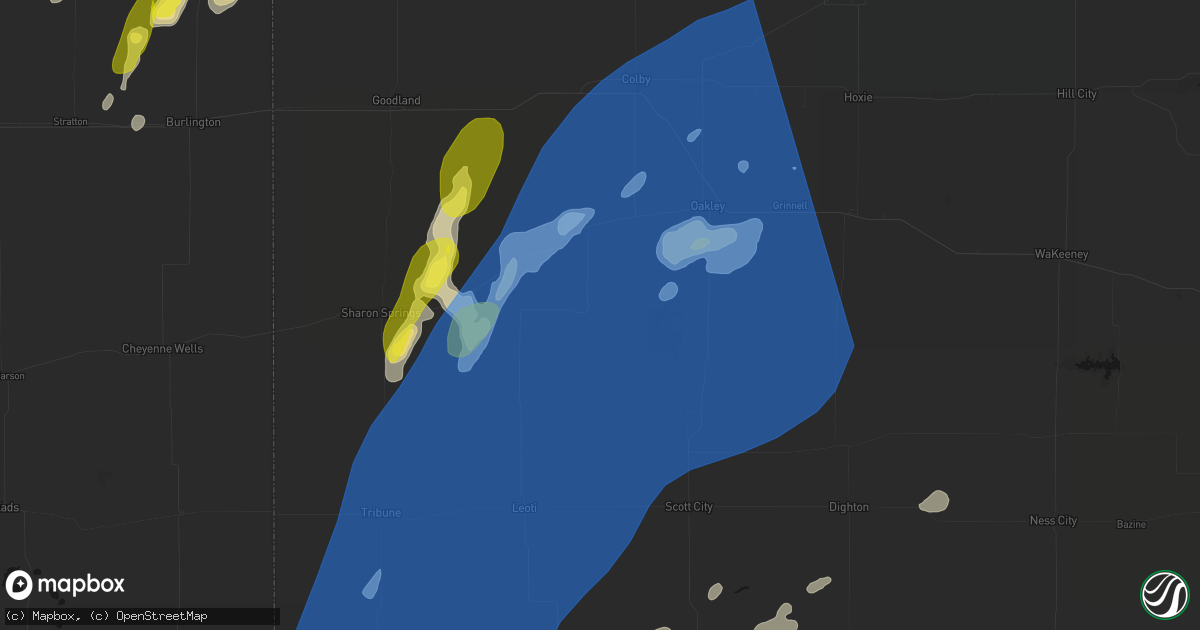 Hail map in Winona, KS on June 30, 2026
