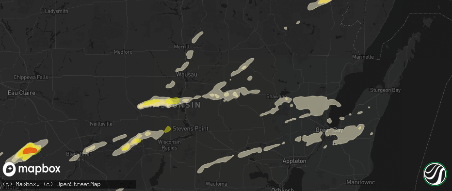 Hail map in Wittenberg, WI on June 30, 2026