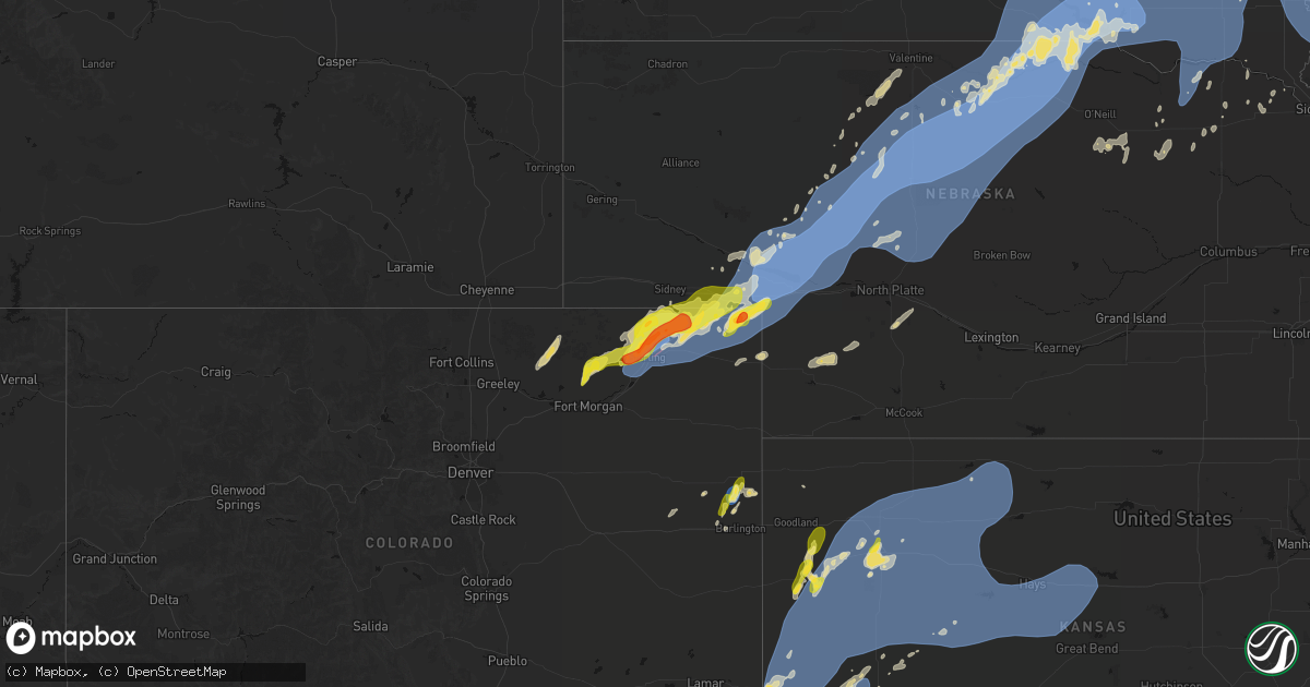 Hail map on June 30, 2026
