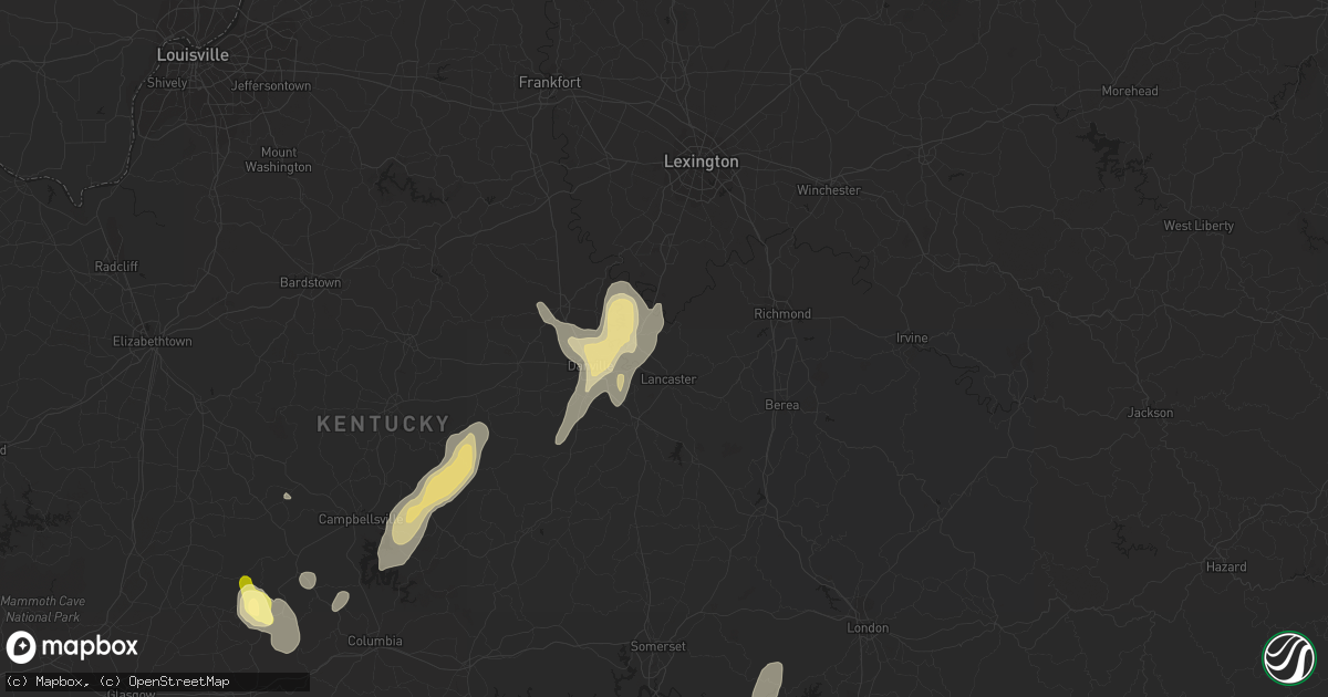Hail map in Lancaster, KY on July 1, 2013