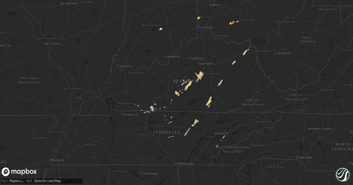 Hail map on July 1, 2013