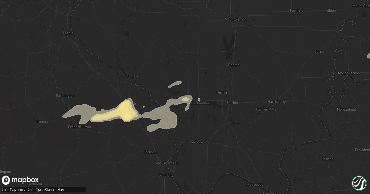 Hail map in Murphysboro, IL on July 1, 2014