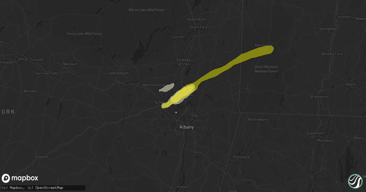 Hail map in Clifton Park, NY on July 1, 2016