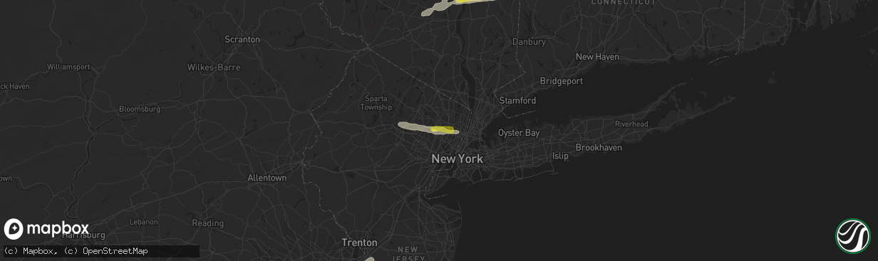 Hail map in Clifton, NJ on July 1, 2016