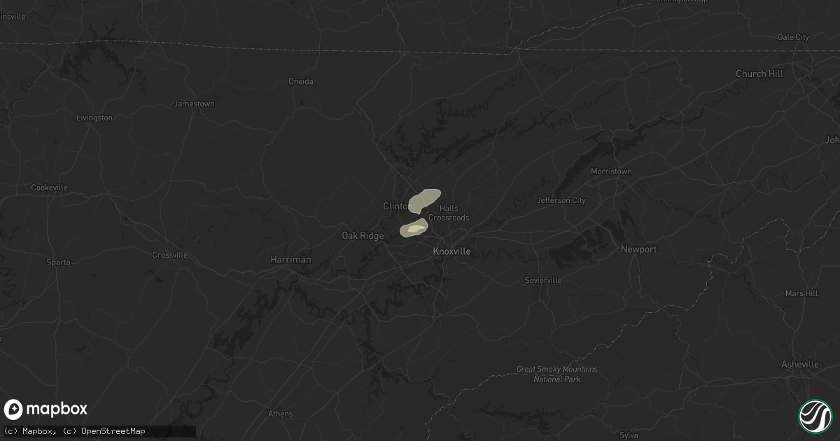 Hail map in Powell, TN on July 1, 2017