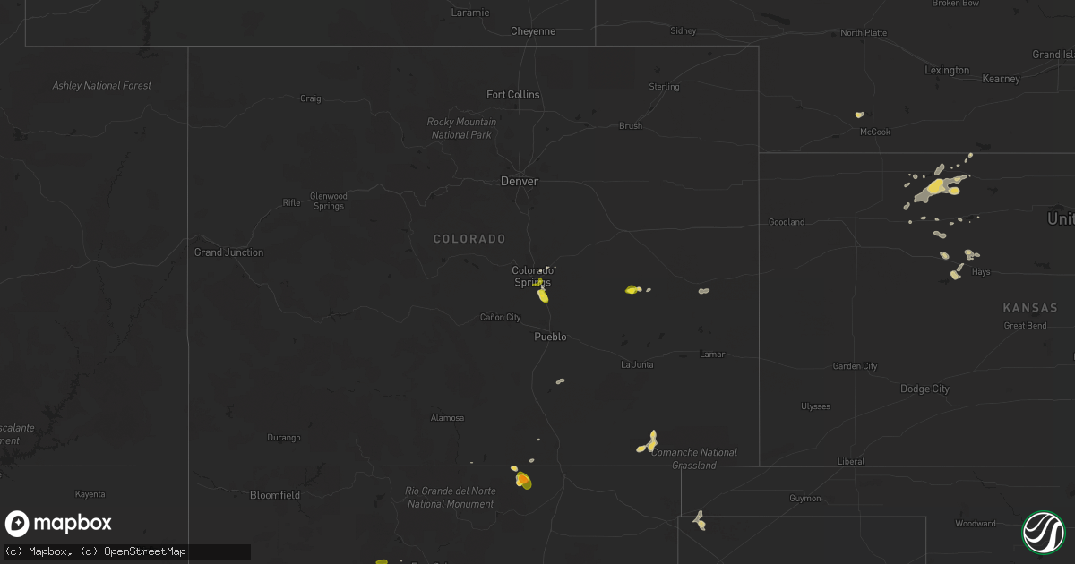 Hail map on July 1, 2017