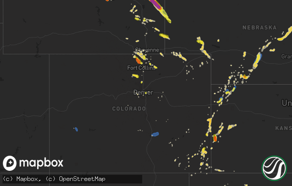 Hail map preview on 07-01-2019