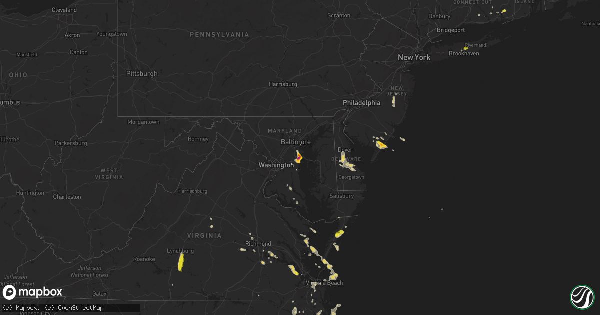 Hail map on July 1, 2020