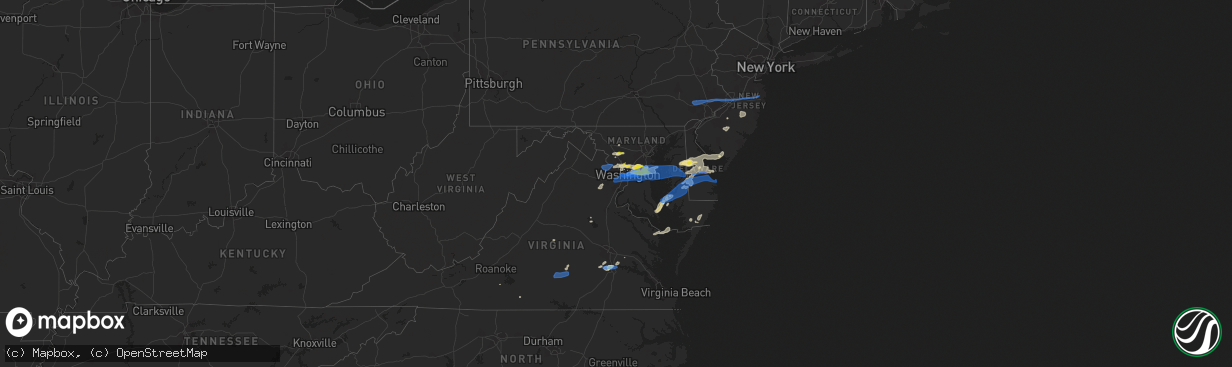 Hail map in Delaware on July 1, 2021