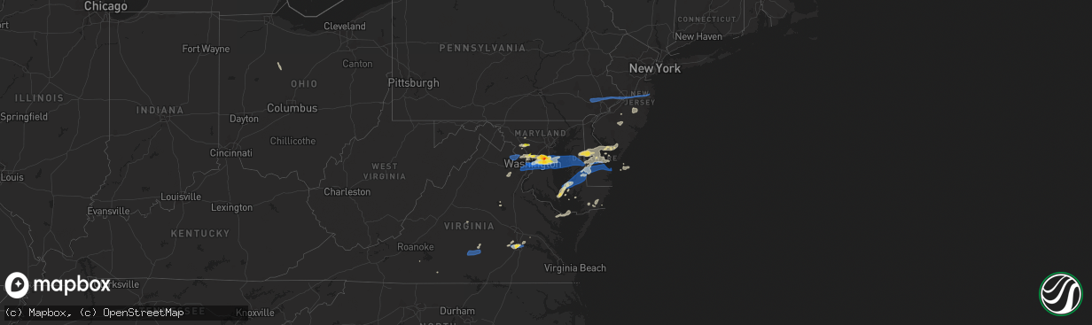 Hail map on July 1, 2021