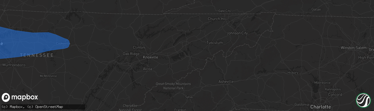 Hail map in Dickson, TN on July 1, 2023