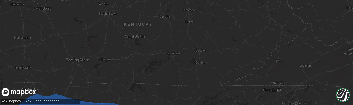 Hail map in Franklin, TN on July 1, 2023