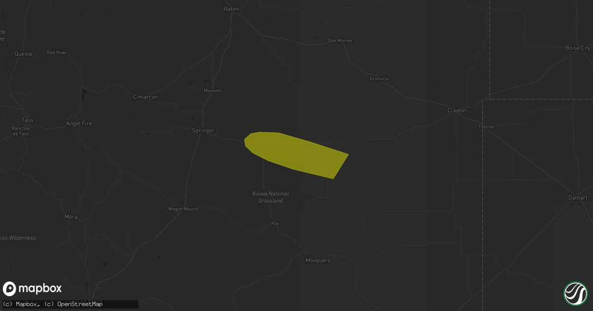 Hail map in Gladstone, NM on July 1, 2023