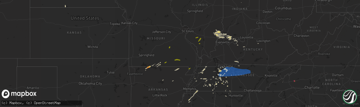 Hail map in Nebraska on July 1, 2023