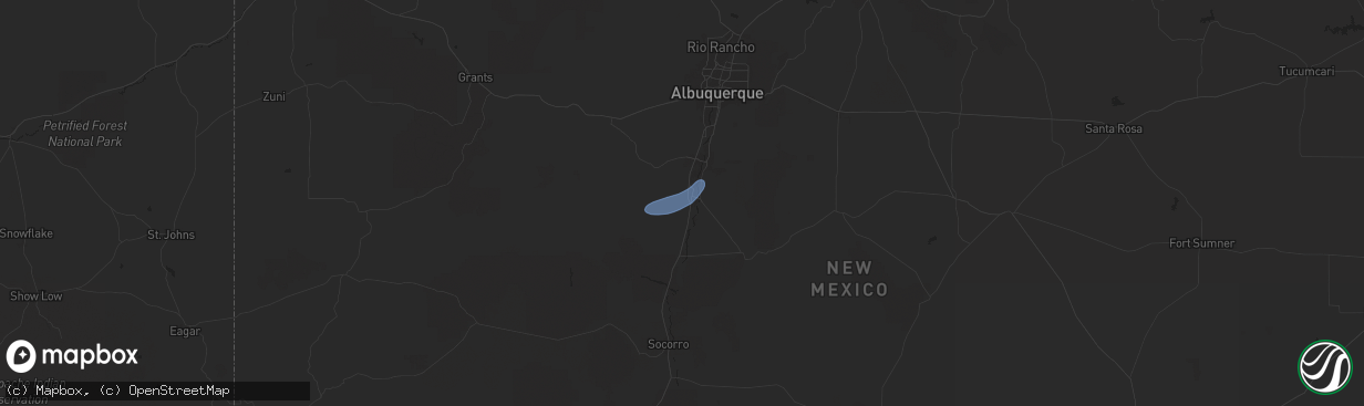 Hail map in Belen, NM on July 1, 2024