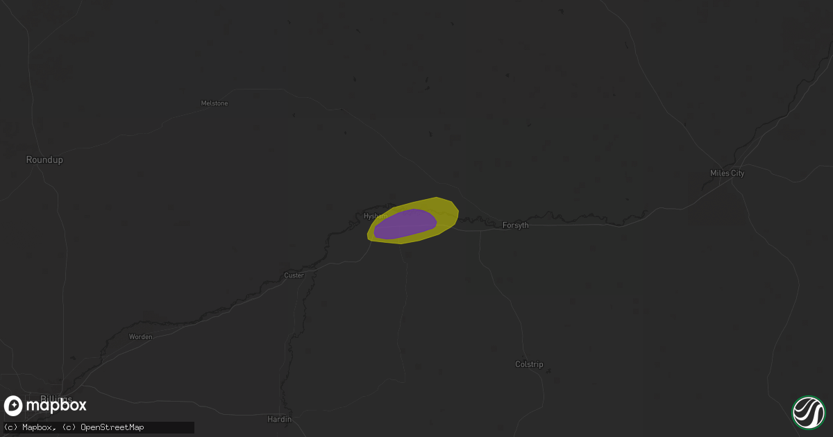 Hail map in Sanders, MT on July 1, 2024