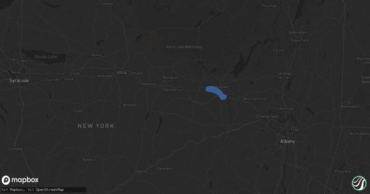 Hail map in Fort Plain, NY on July 1, 2025